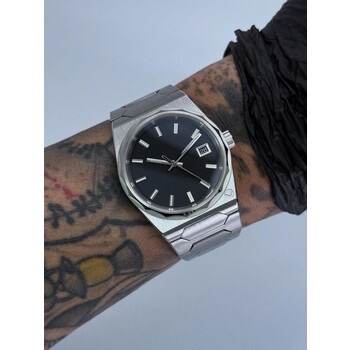 Custom Seiko Mod • No Logo Black Silver VC 222 • 37mm